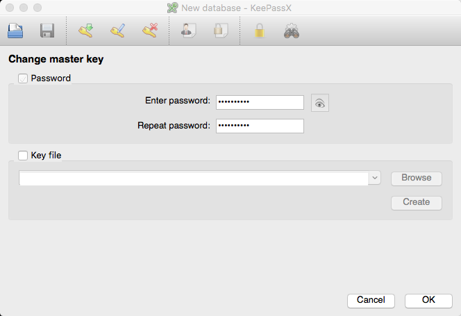 KeePass - Passwort oder Schlüssel