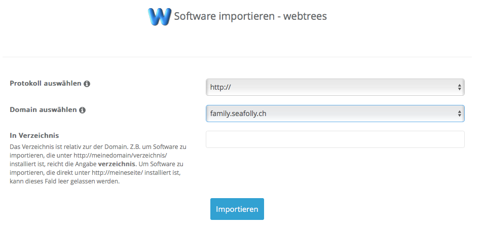 Webtrees - Import